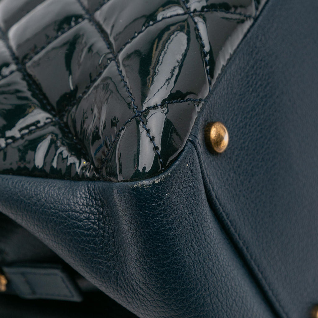 Chanel Paris Salzburg Patent and Goatskin CC Eyelet Tote