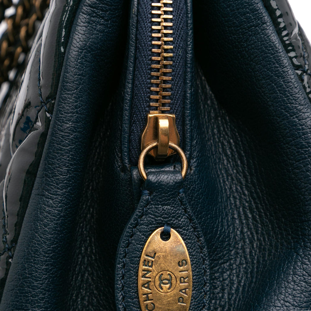 Chanel Paris Salzburg Patent and Goatskin CC Eyelet Tote