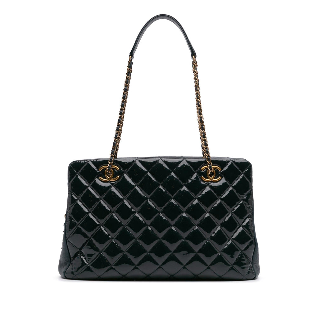 Chanel Paris Salzburg Patent and Goatskin CC Eyelet Tote