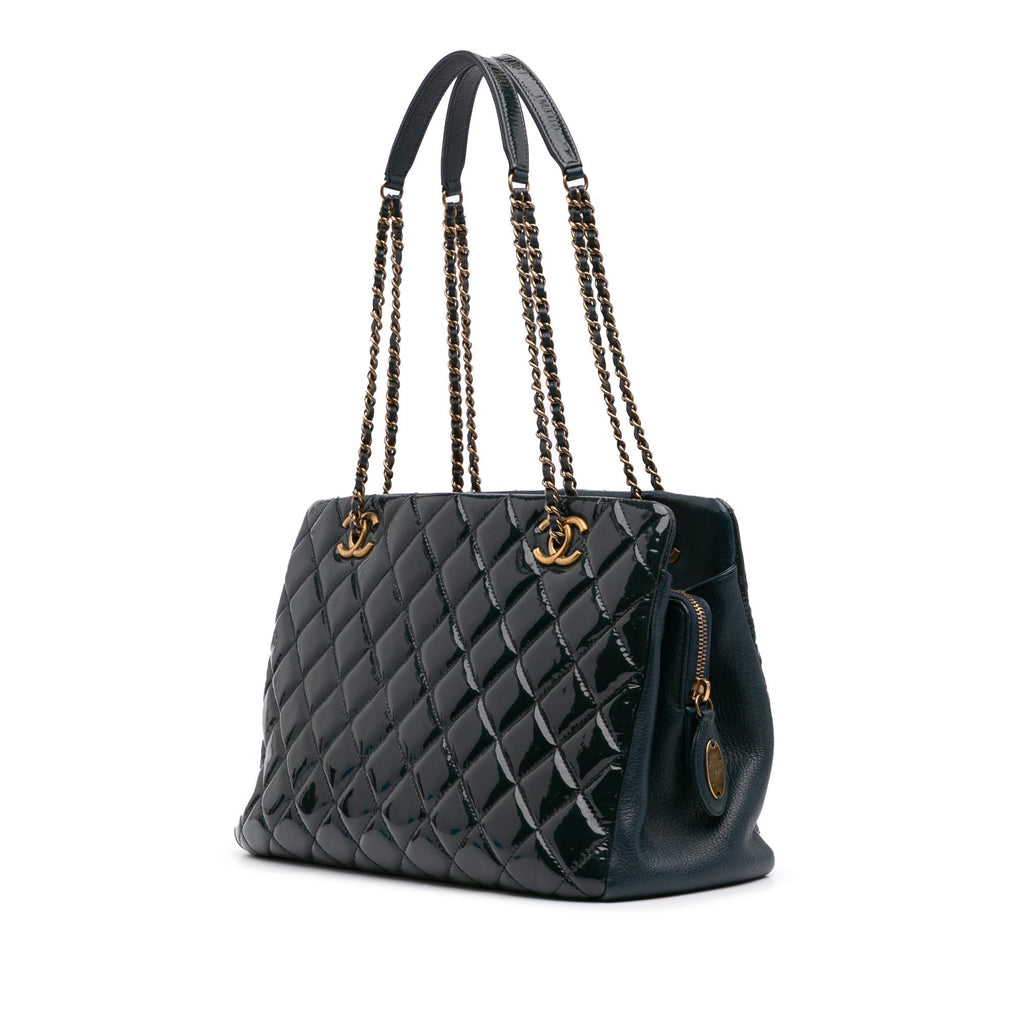 Chanel Paris Salzburg Patent and Goatskin CC Eyelet Tote