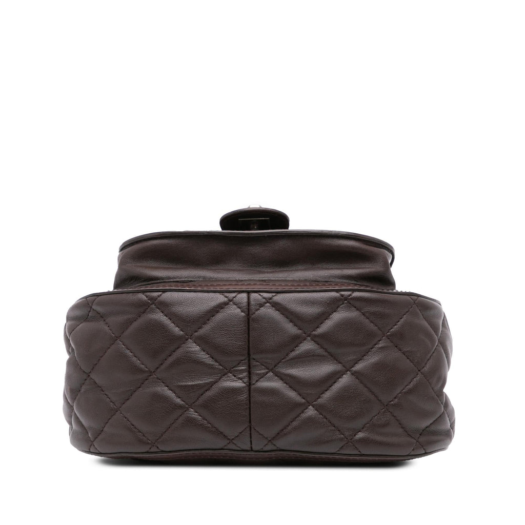 Chanel Paris-Salzburg Quilted Lambskin and Pony Hair Saddle Crossbody