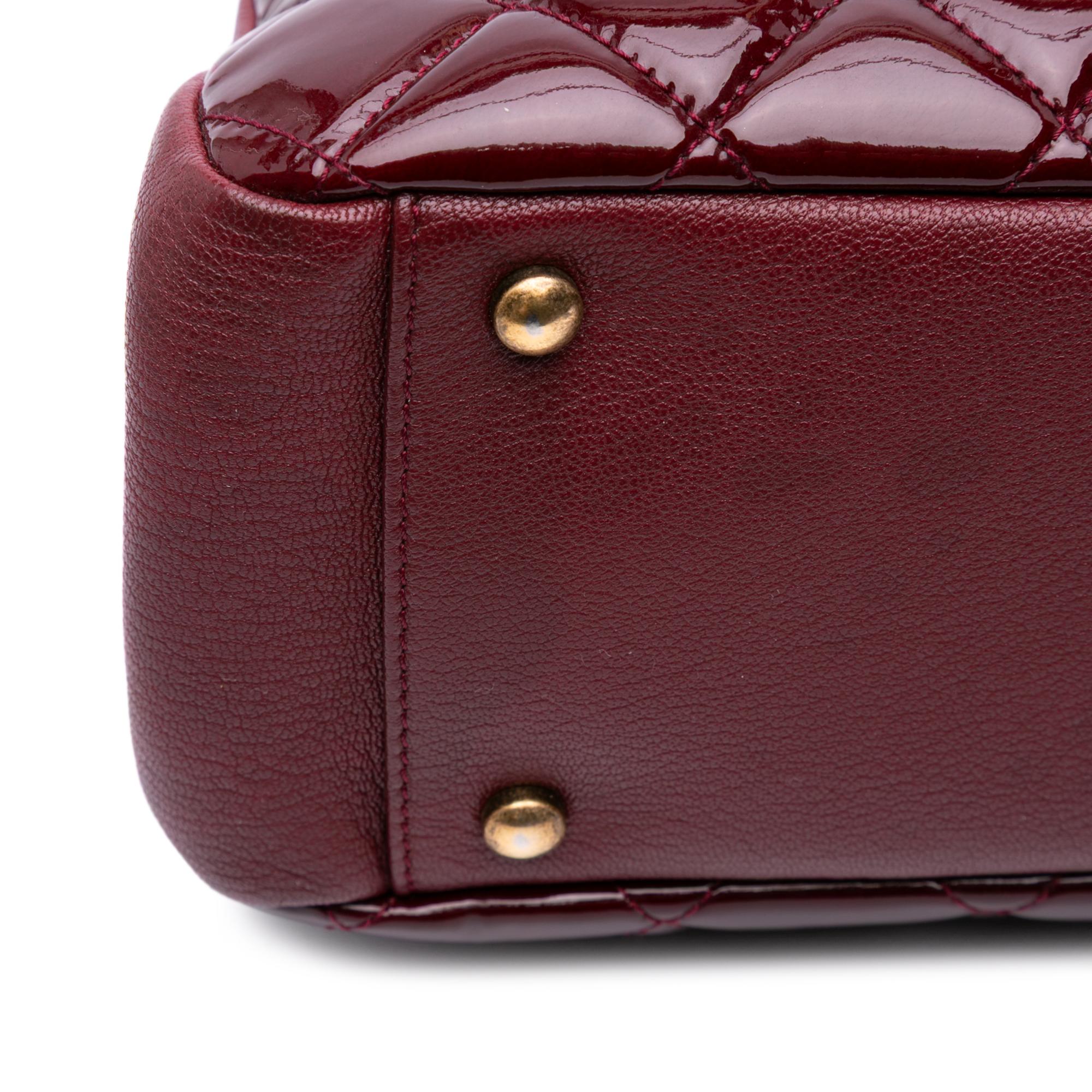Chanel Paris Salzburg Small Patent and Goatskin CC Eyelet Tote