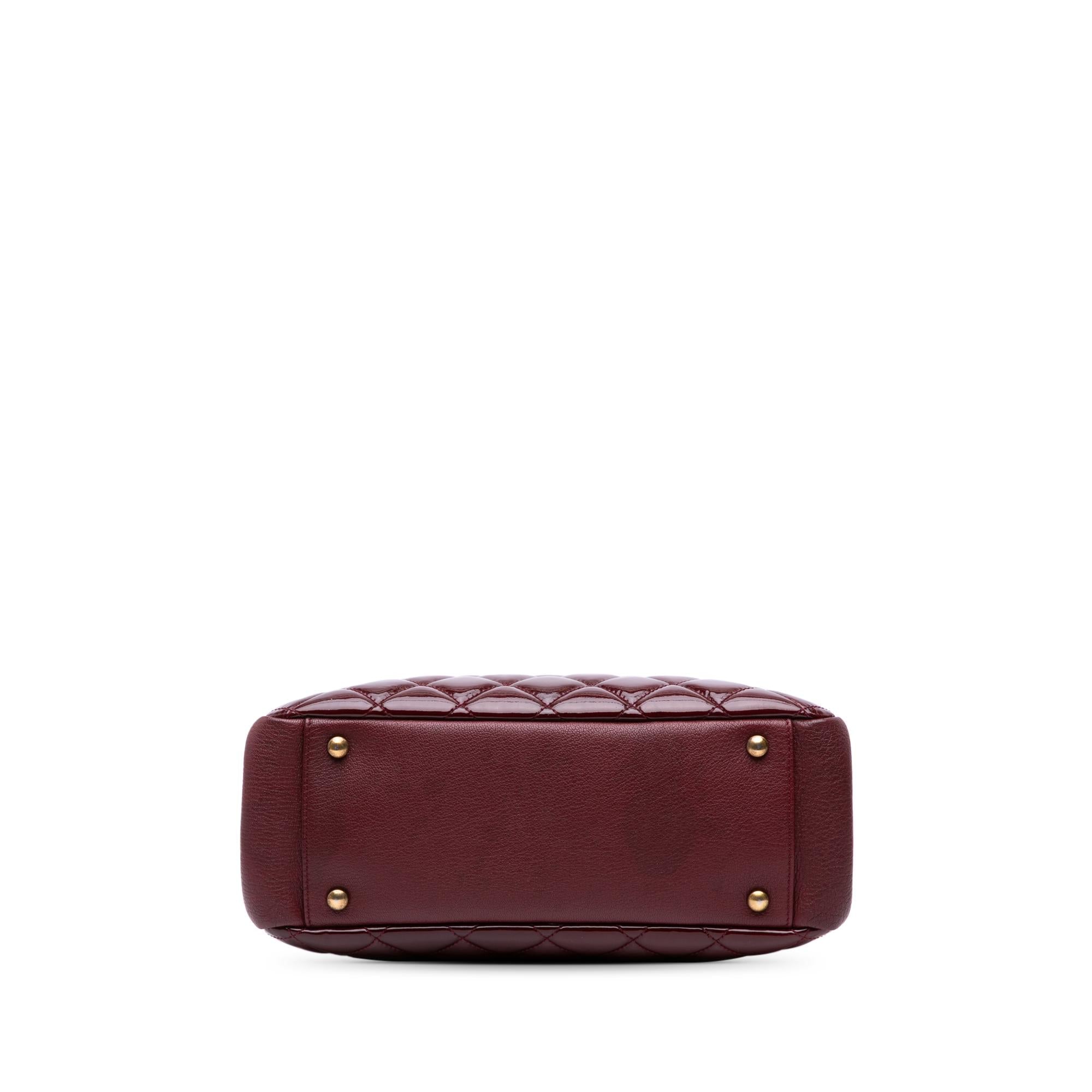 Chanel Paris Salzburg Small Patent and Goatskin CC Eyelet Tote
