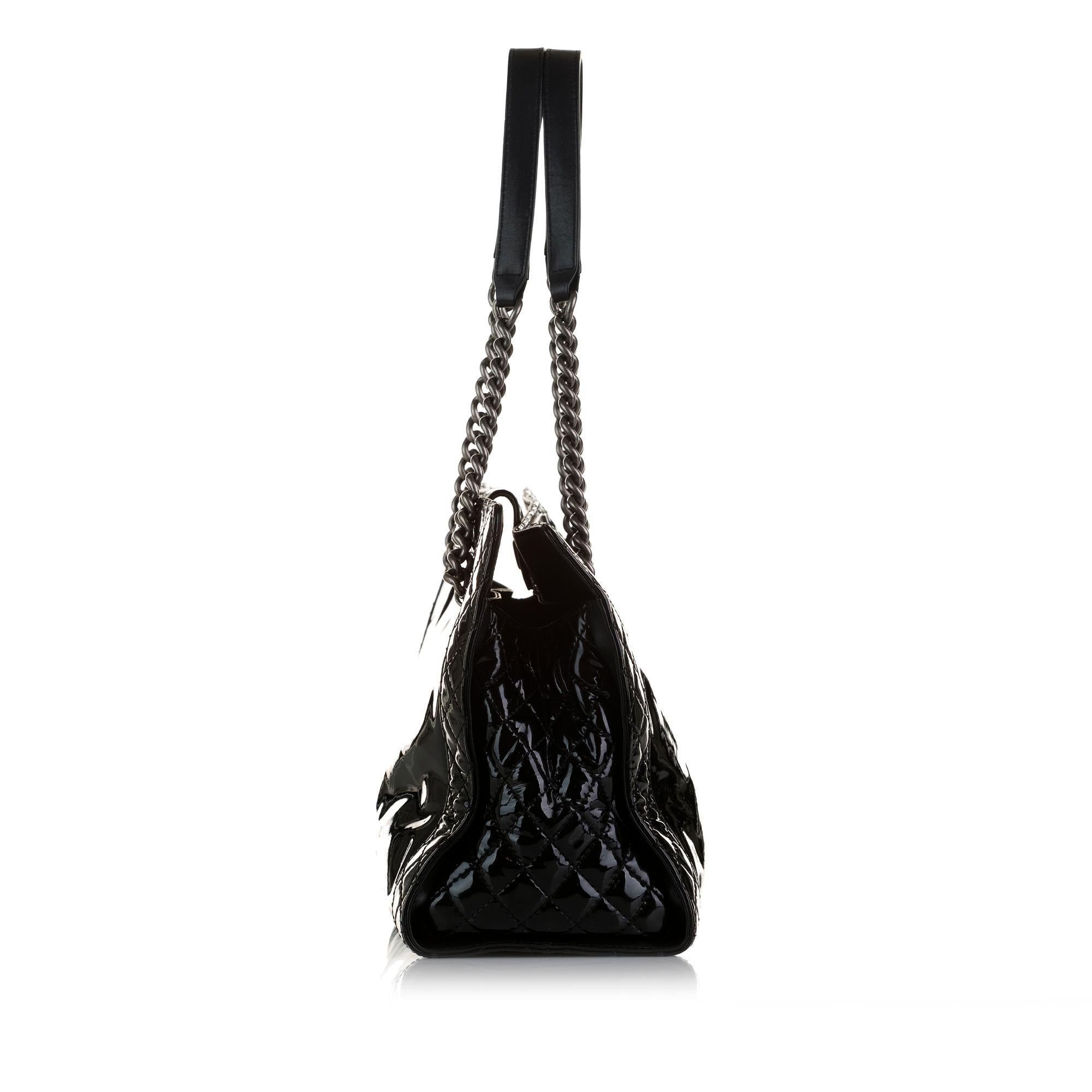 Chanel Patent Boy Reverso Shopping Tote