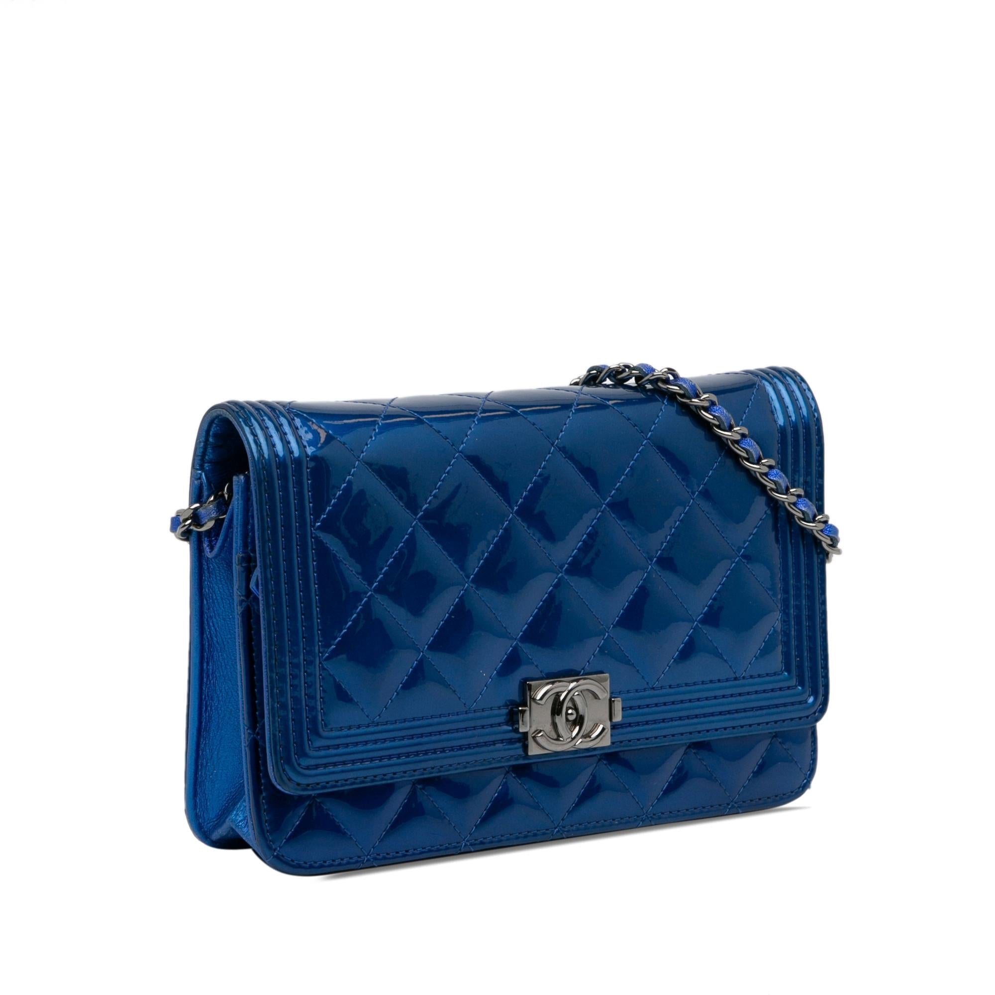 Chanel Patent Boy Wallet on Chain (SHG-0Lw1R6)