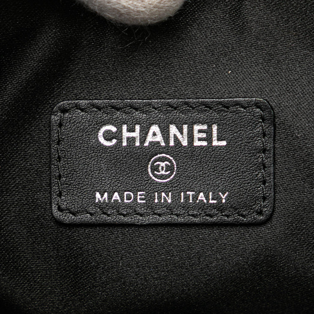Chanel Patent Camellia Cosmetic Pouch
