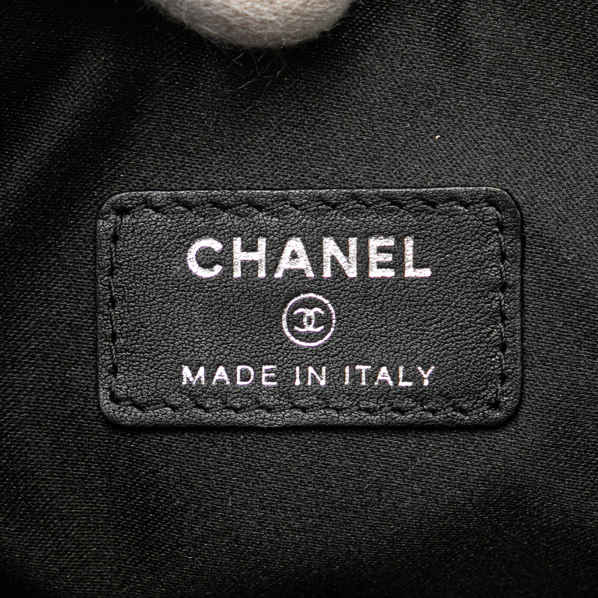 Chanel Patent Camellia Cosmetic Pouch