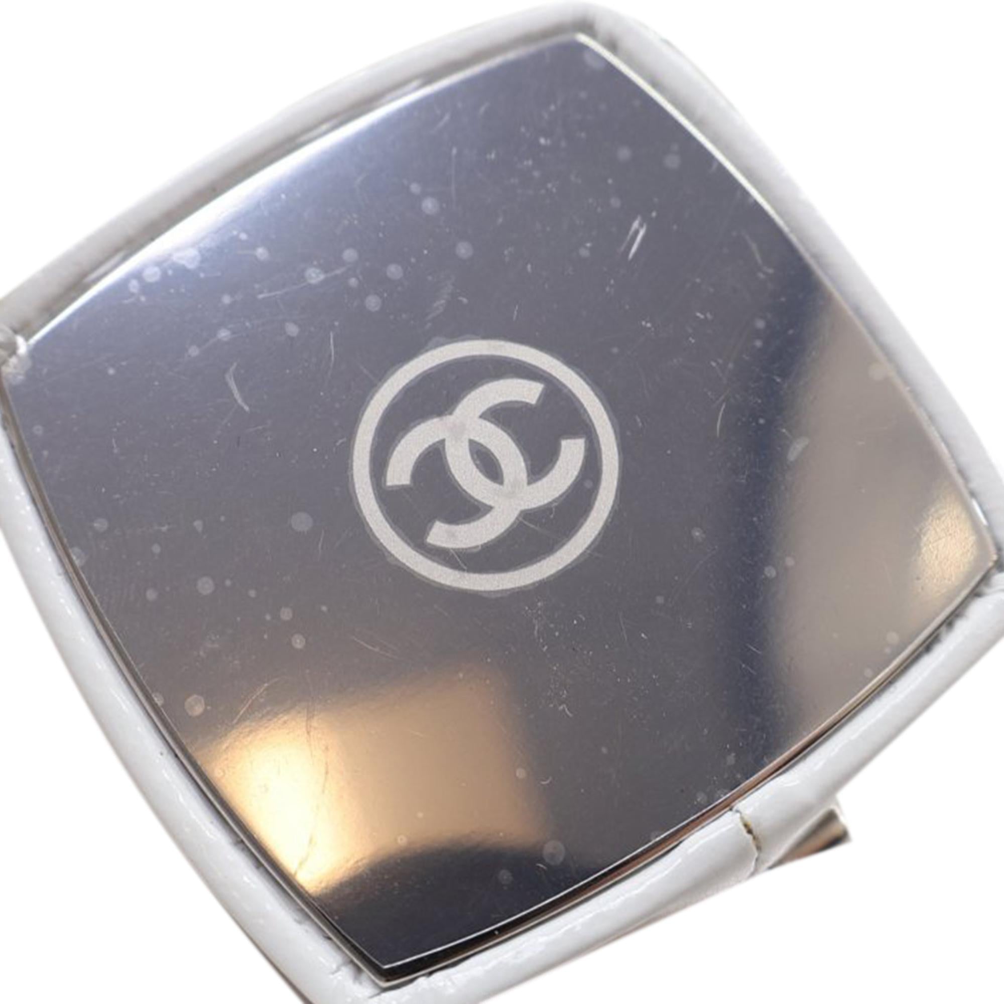 Chanel Patent Goatskin Make-Up Box Clutch With Chain