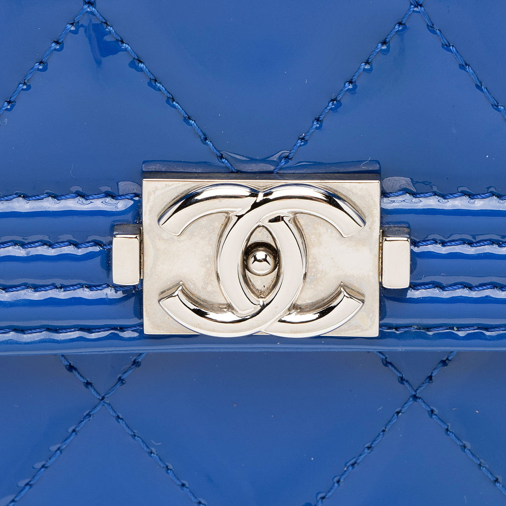 Chanel Patent Leather Boy Continental Wallet