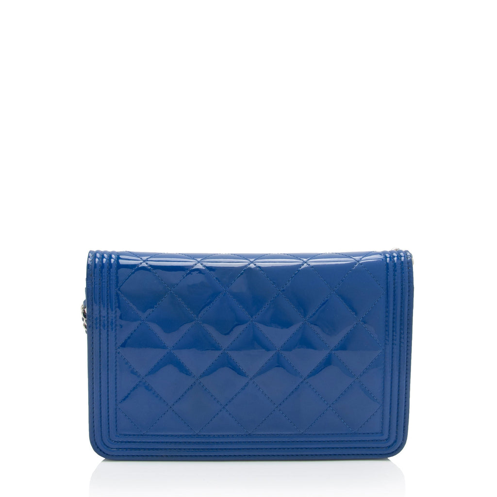 Chanel Patent Leather Boy Wallet on Chain (SHF-sHLroH)