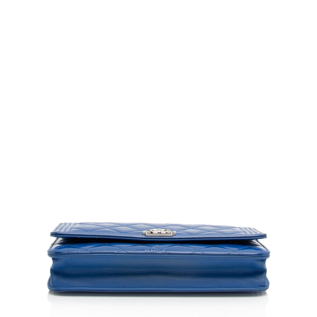 Chanel Patent Leather Boy Wallet on Chain (SHF-sHLroH)