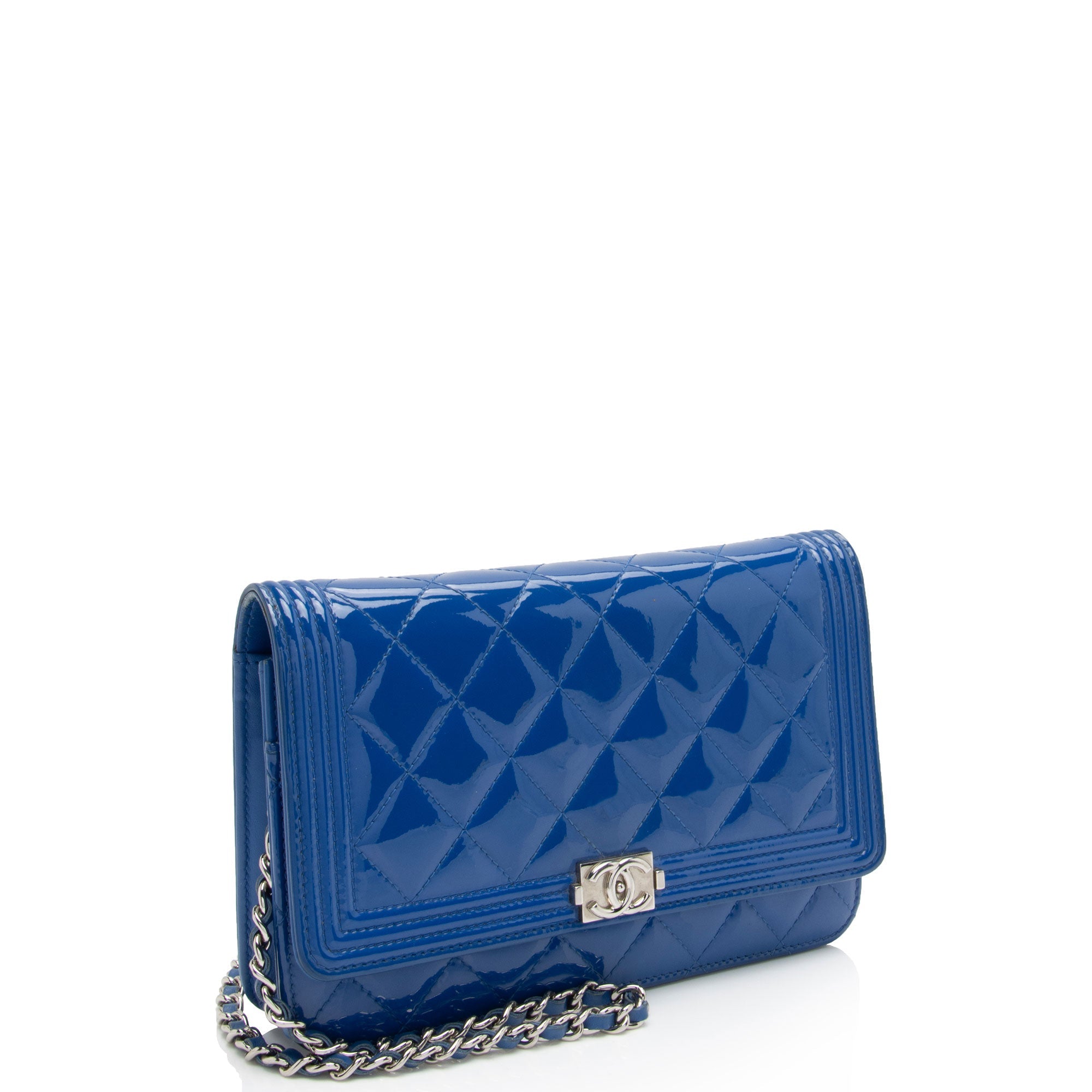 Chanel Patent Leather Boy Wallet on Chain (SHF-sHLroH)
