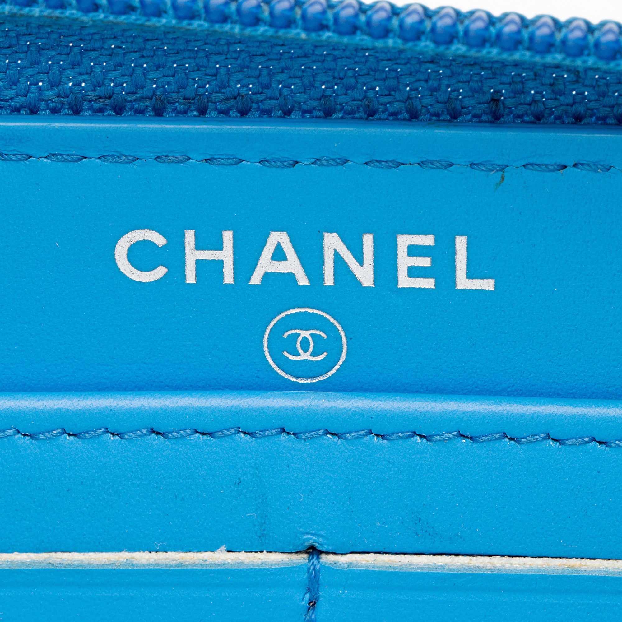 Chanel Patent Leather Boy Zip Around Wallet