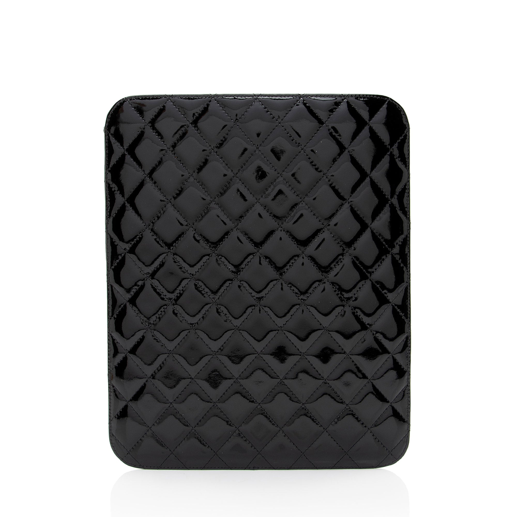 Chanel Patent Leather CC Brilliant iPad Case (SHF-erdd74)