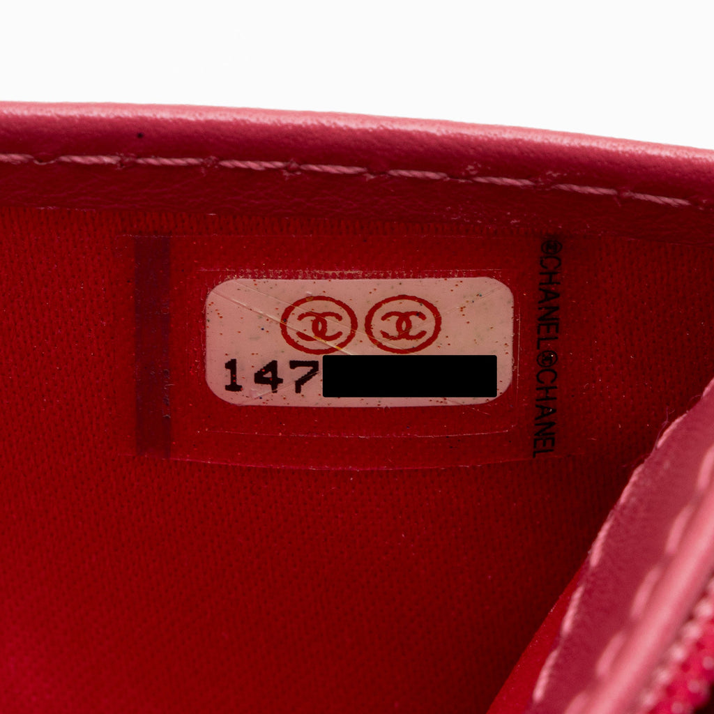 Chanel Patent Leather Camellia CC Yen Wallet