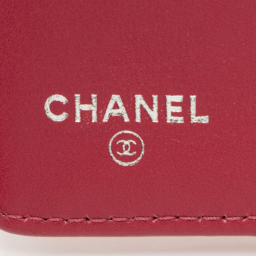 Chanel Patent Leather Camellia CC Yen Wallet