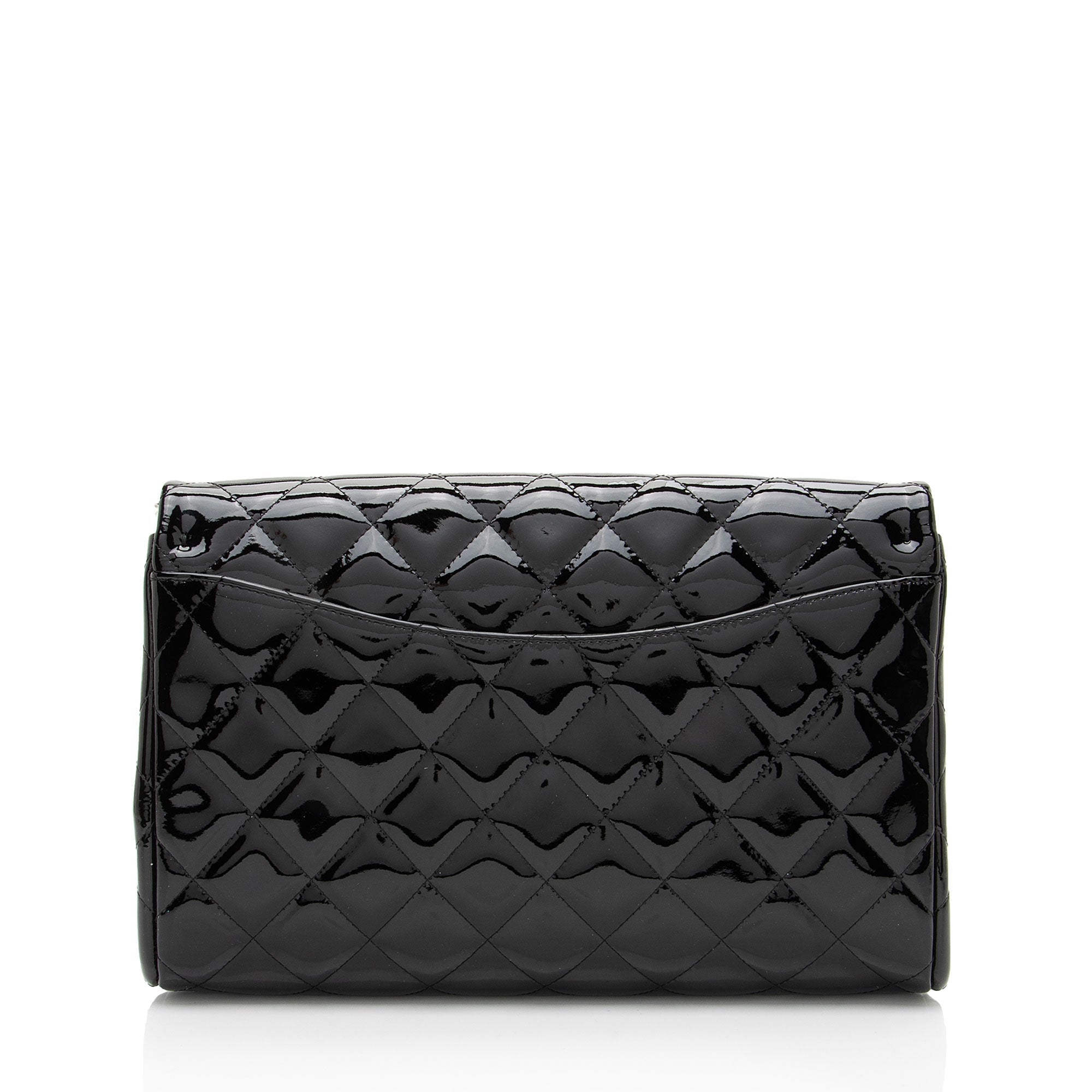 Chanel Patent Leather Classic Chain Flap Clutch