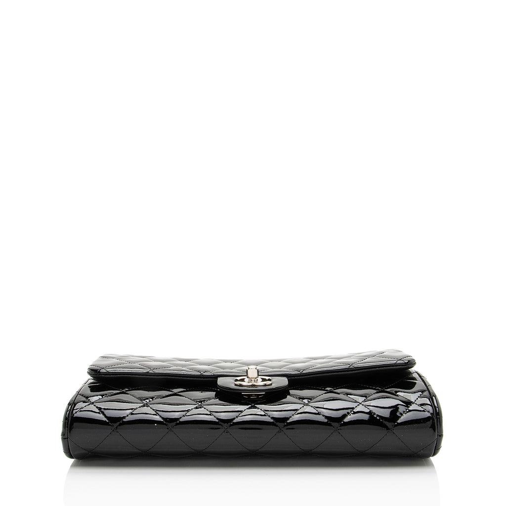 Chanel Patent Leather Classic Chain Flap Clutch