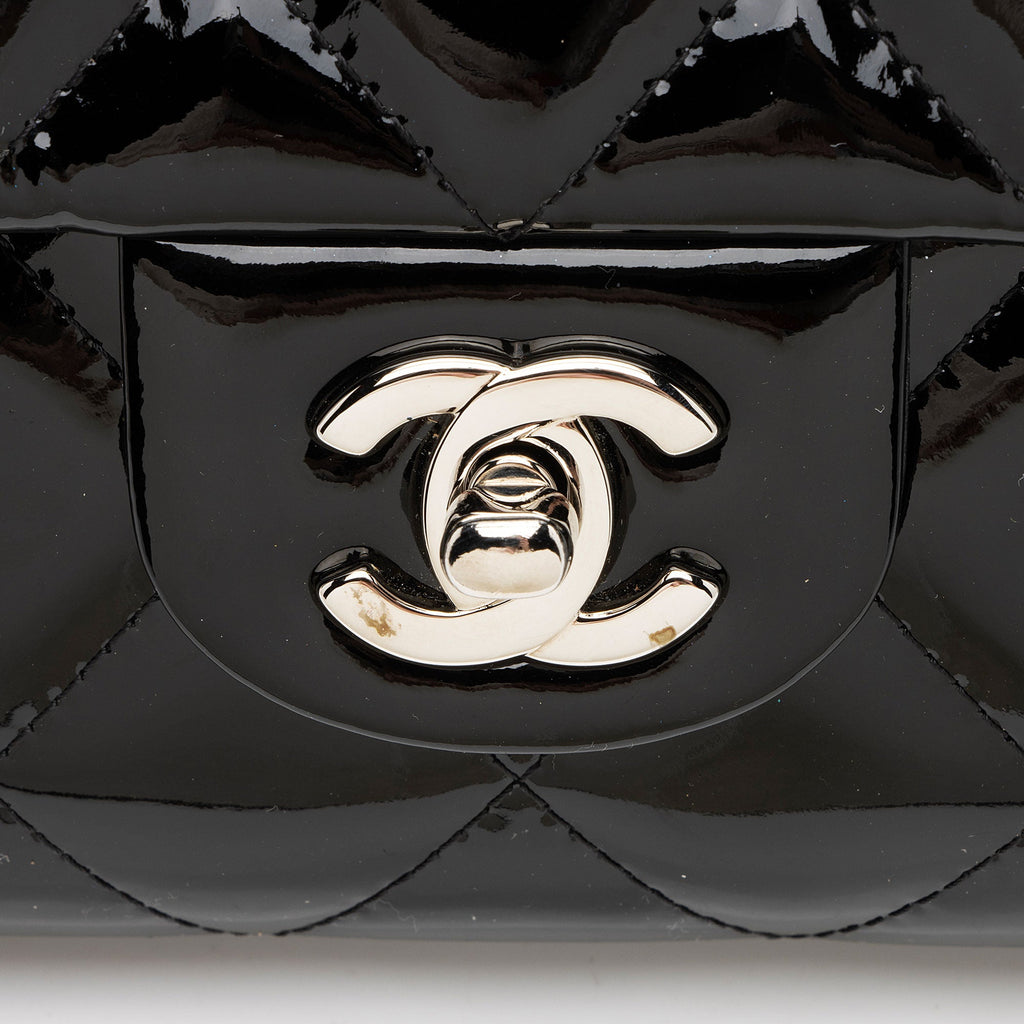 Chanel Patent Leather Classic Chain Flap Clutch