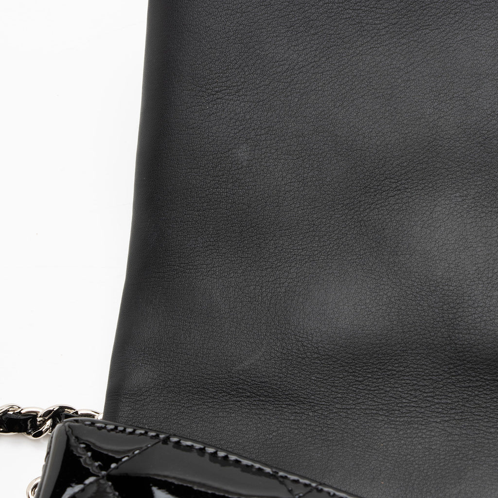 Chanel Patent Leather Classic Chain Flap Clutch
