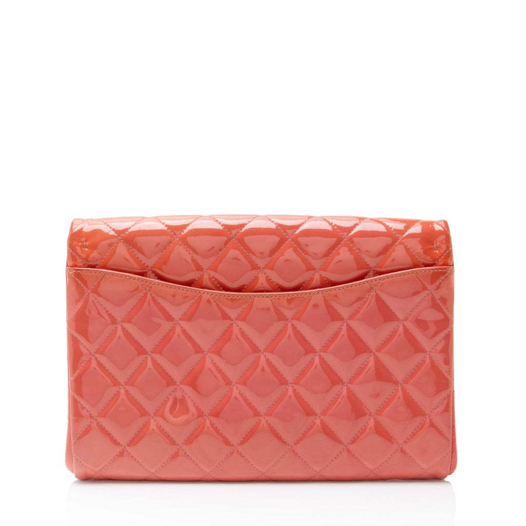 Chanel Patent Leather Classic Chain Flap Clutch