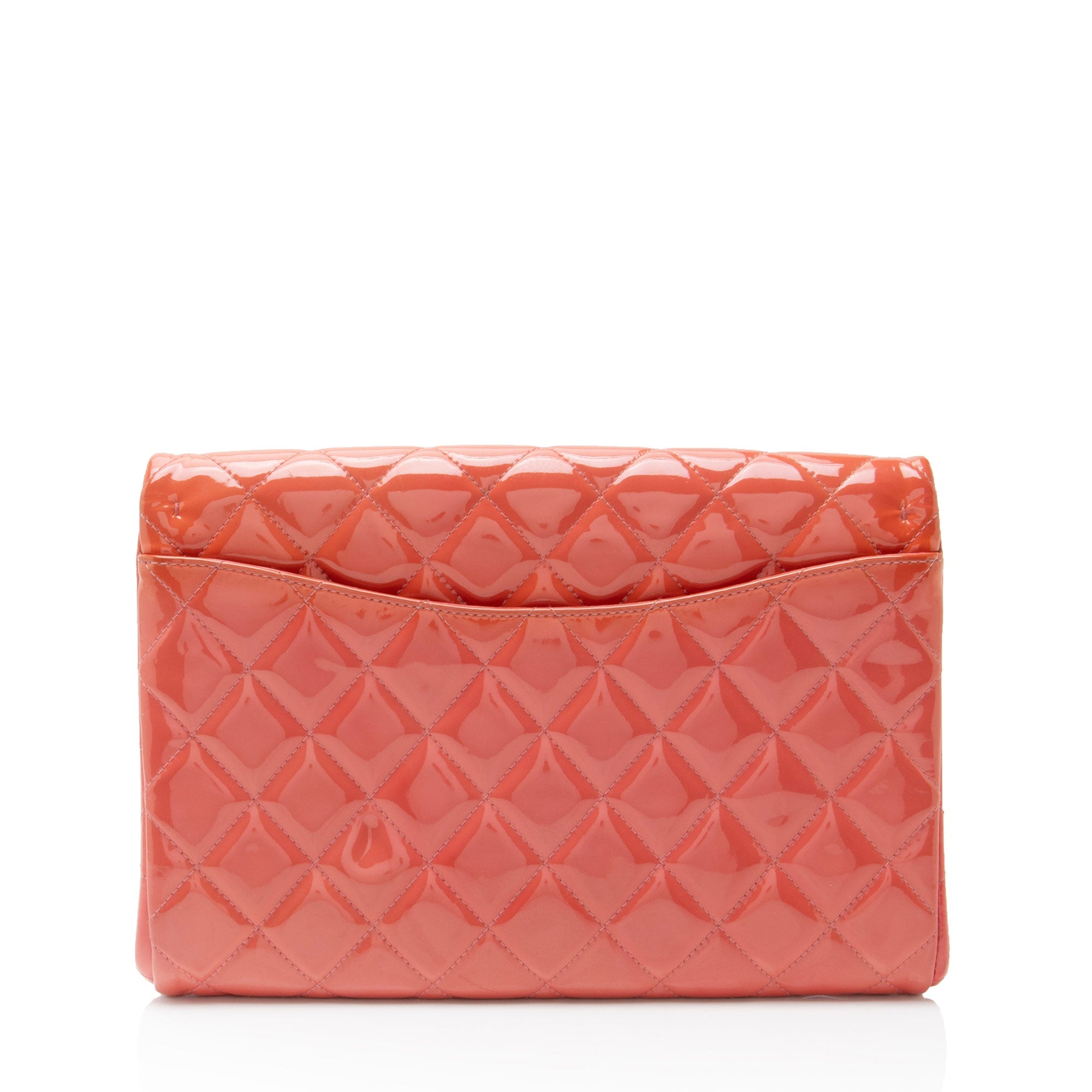 Chanel Patent Leather Classic Chain Flap Clutch
