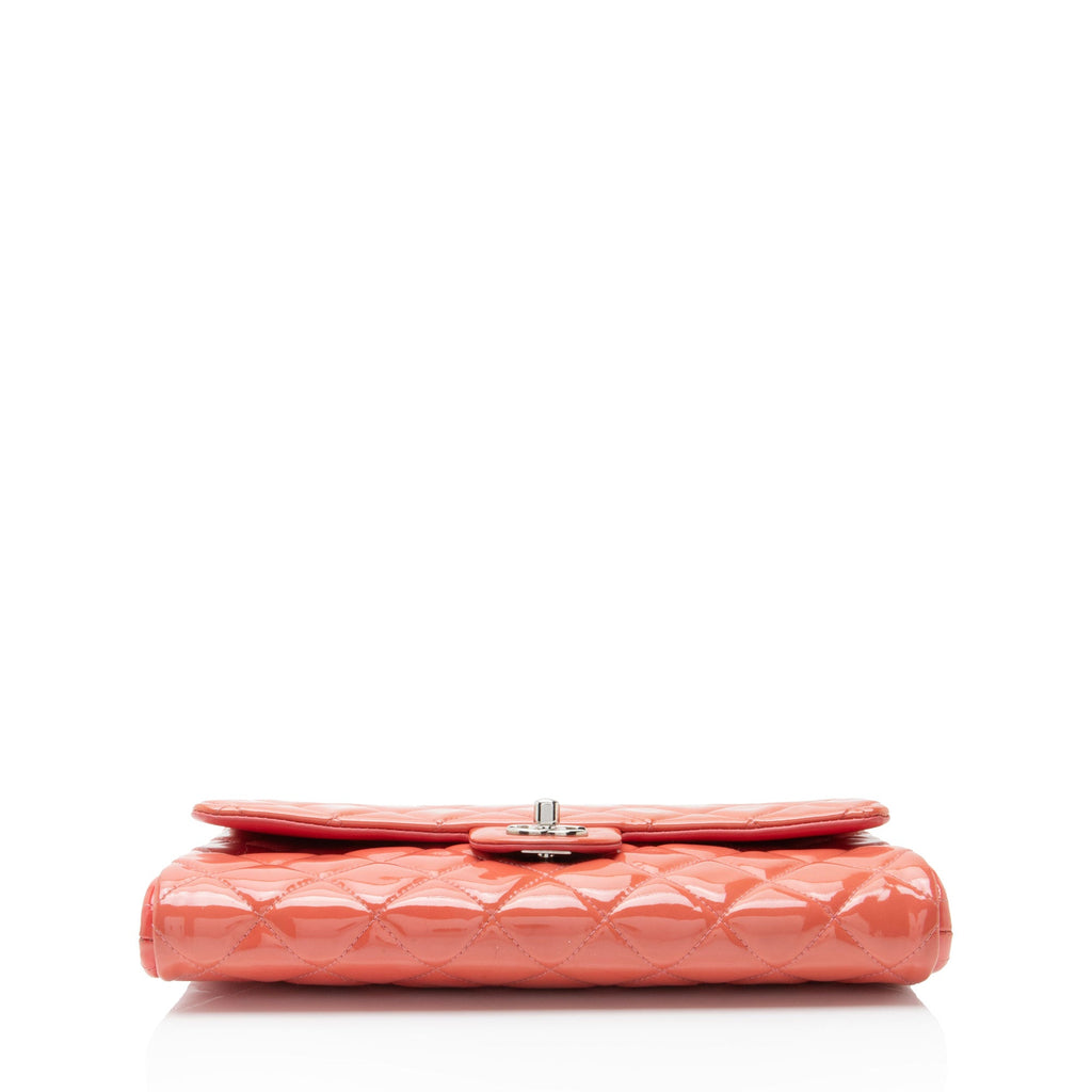 Chanel Patent Leather Classic Chain Flap Clutch