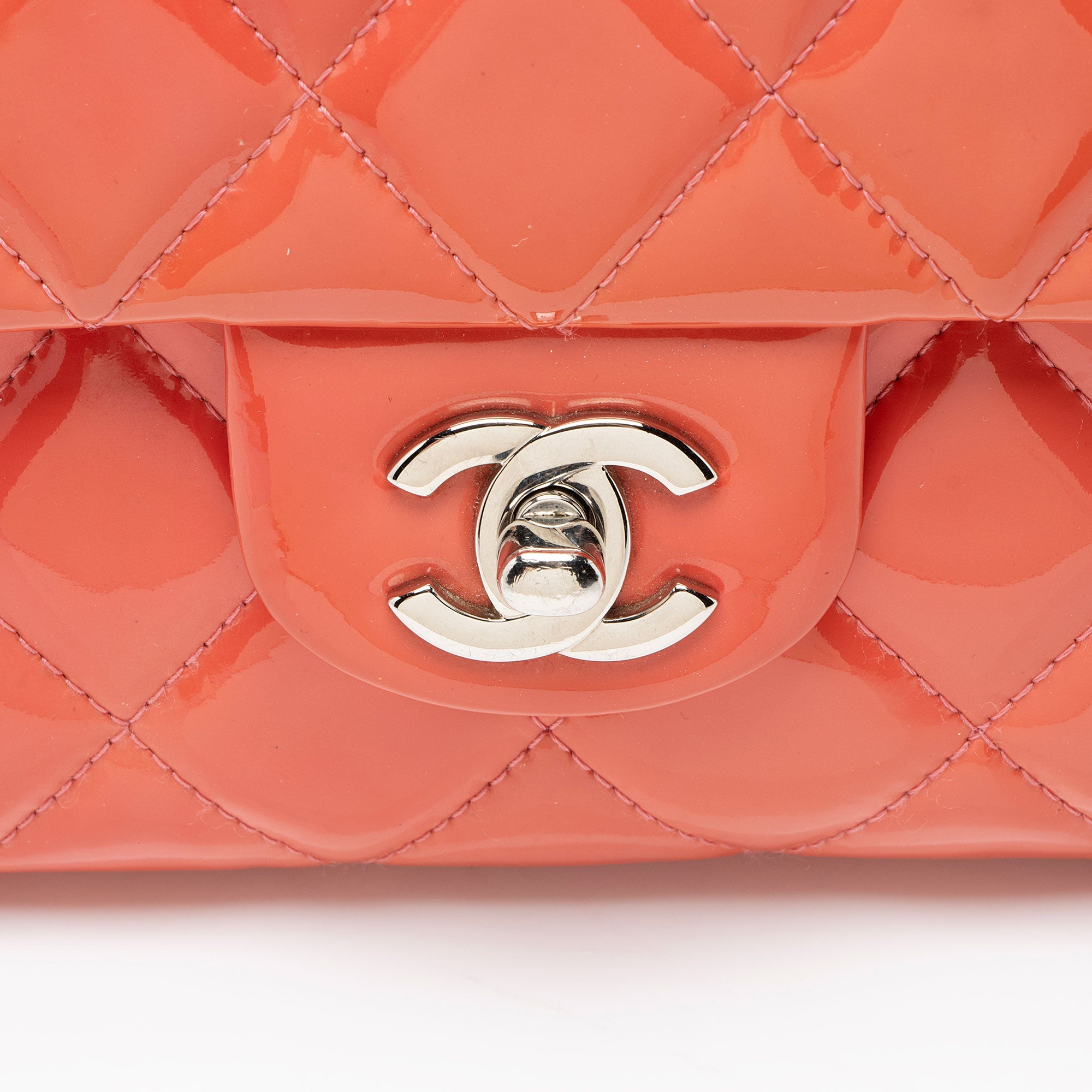Chanel Patent Leather Classic Chain Flap Clutch