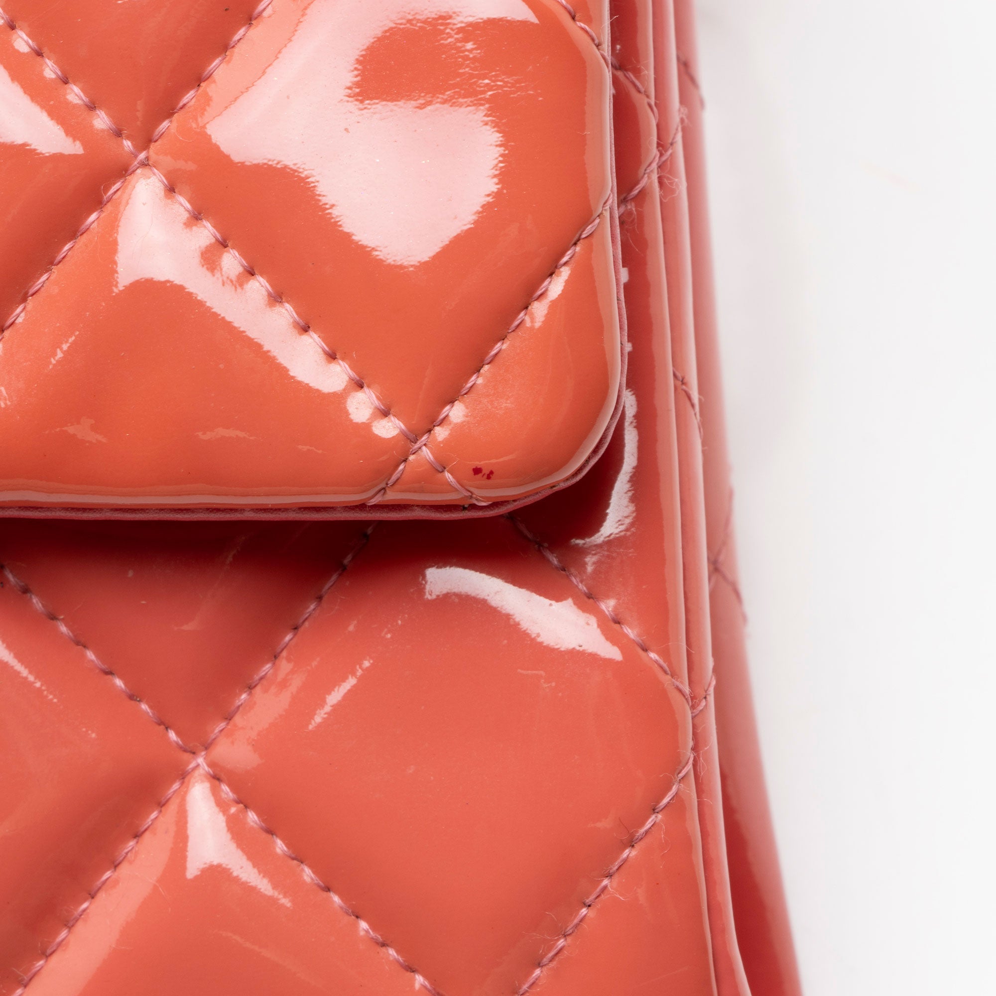 Chanel Patent Leather Classic Chain Flap Clutch