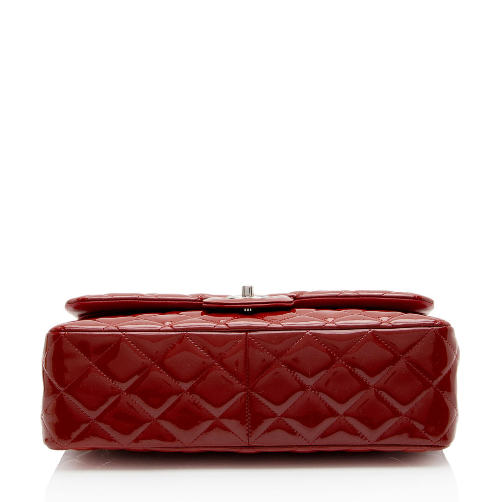 Chanel Patent Leather Classic Jumbo Double Flap Bag