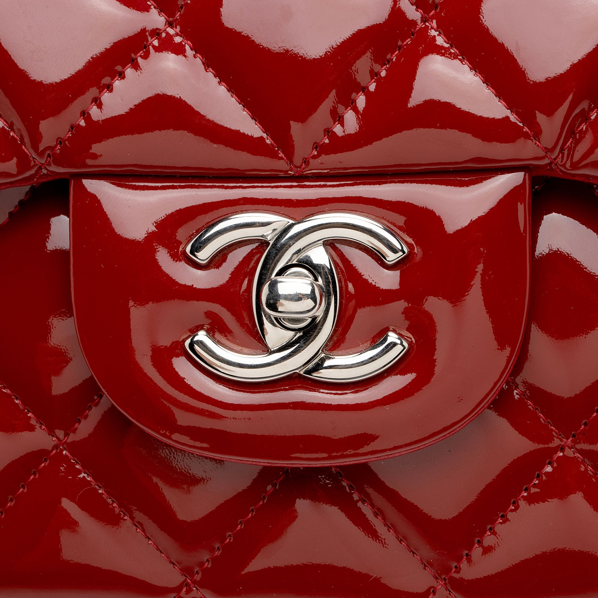 Chanel Patent Leather Classic Jumbo Double Flap Bag