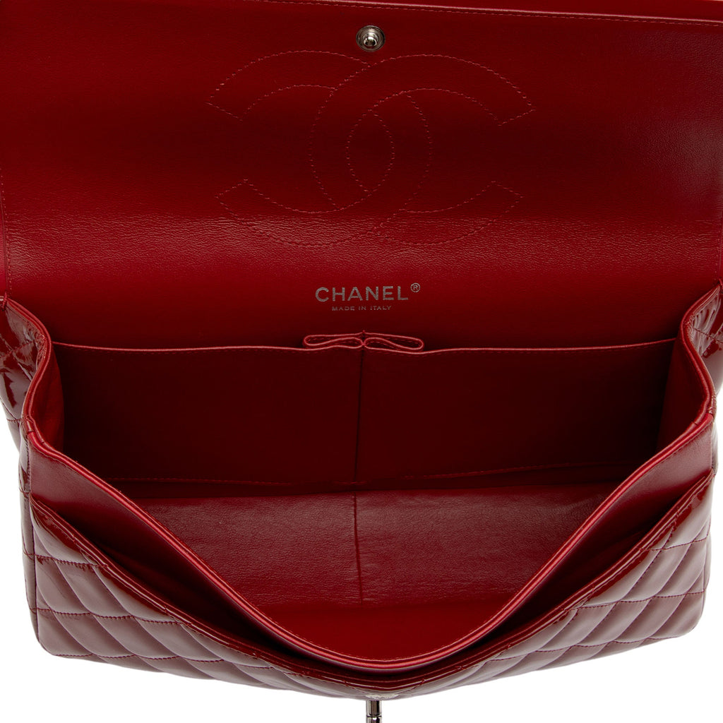 Chanel Patent Leather Classic Jumbo Double Flap Bag