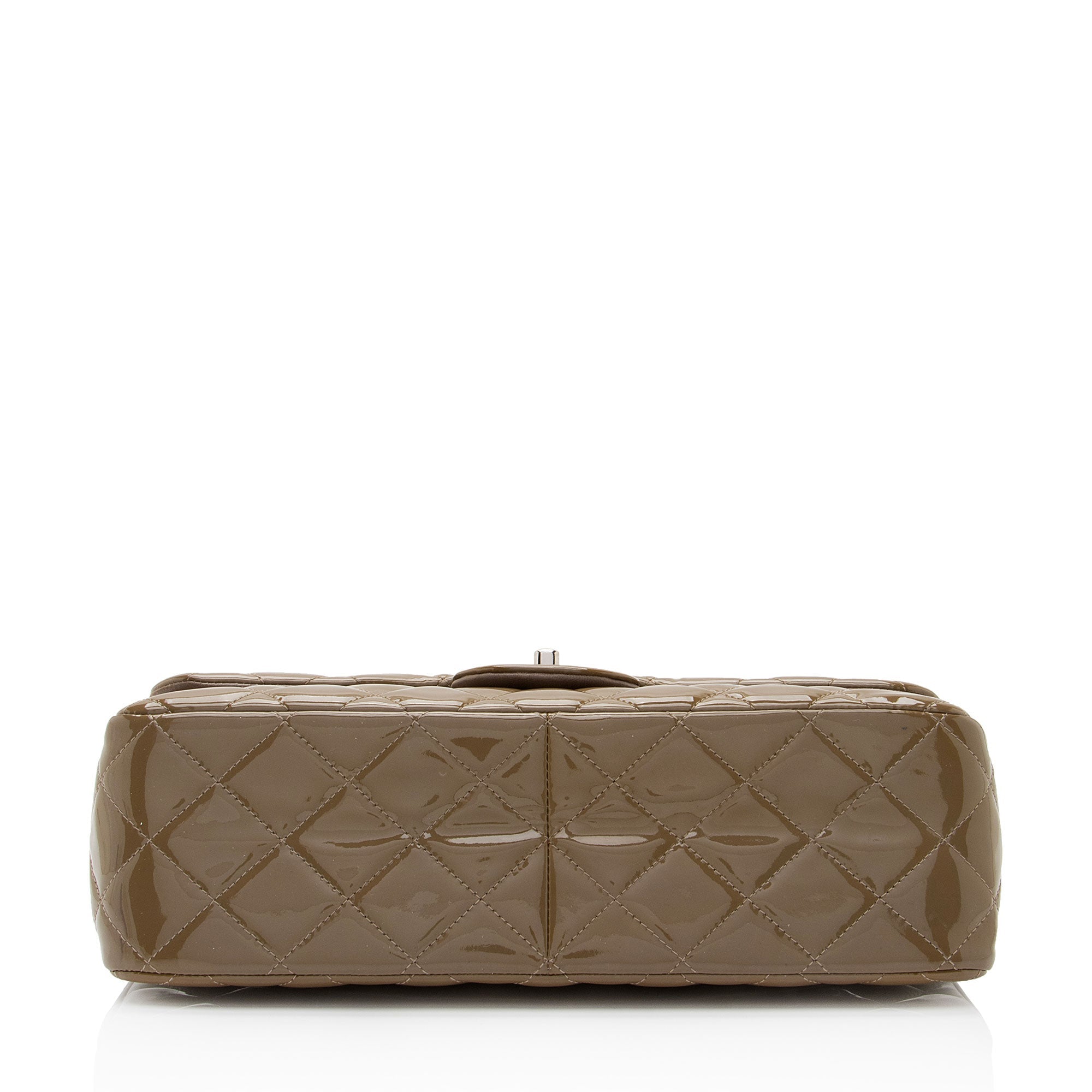 Chanel Patent Leather Classic Jumbo Double Flap Bag (SHF-jE6UCt)