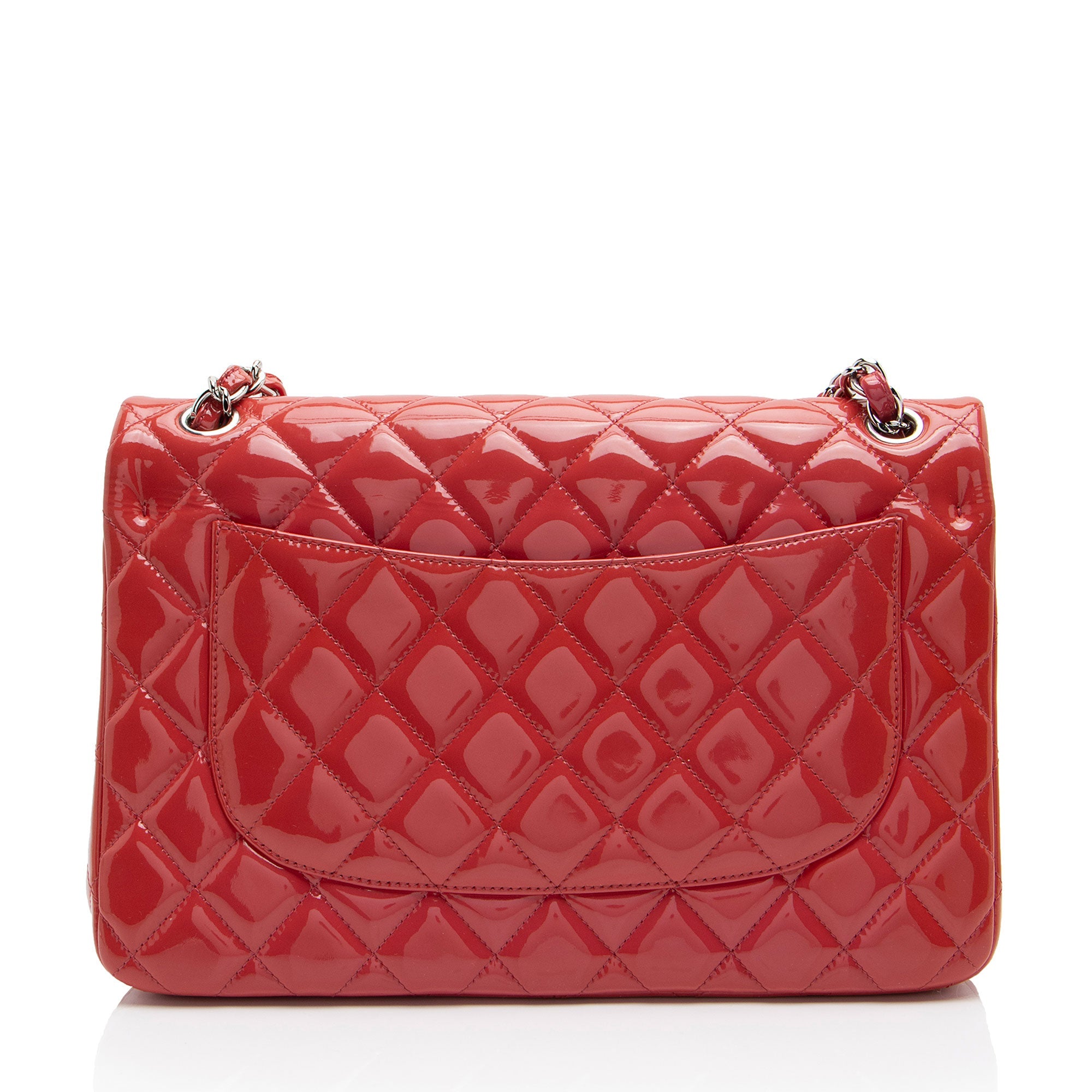 Chanel Patent Leather Classic Jumbo Double Flap Bag (SHF-2aeN2O)