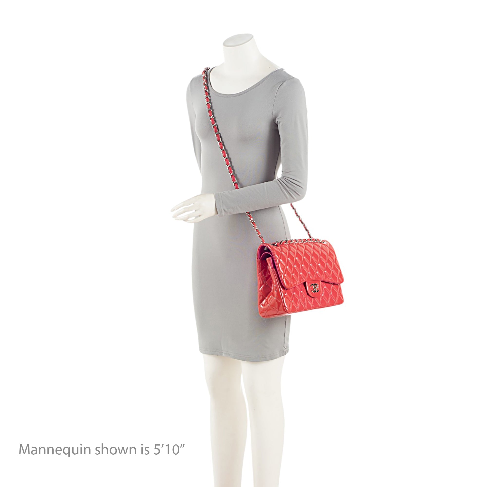 Chanel Patent Leather Classic Jumbo Double Flap Bag (SHF-2aeN2O)