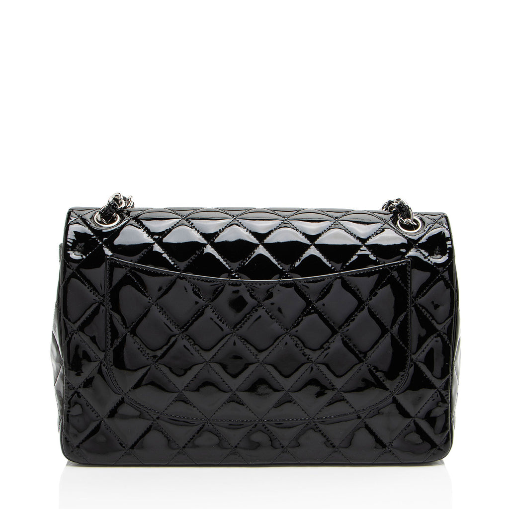 Chanel Patent Leather Classic Jumbo Double Flap Bag