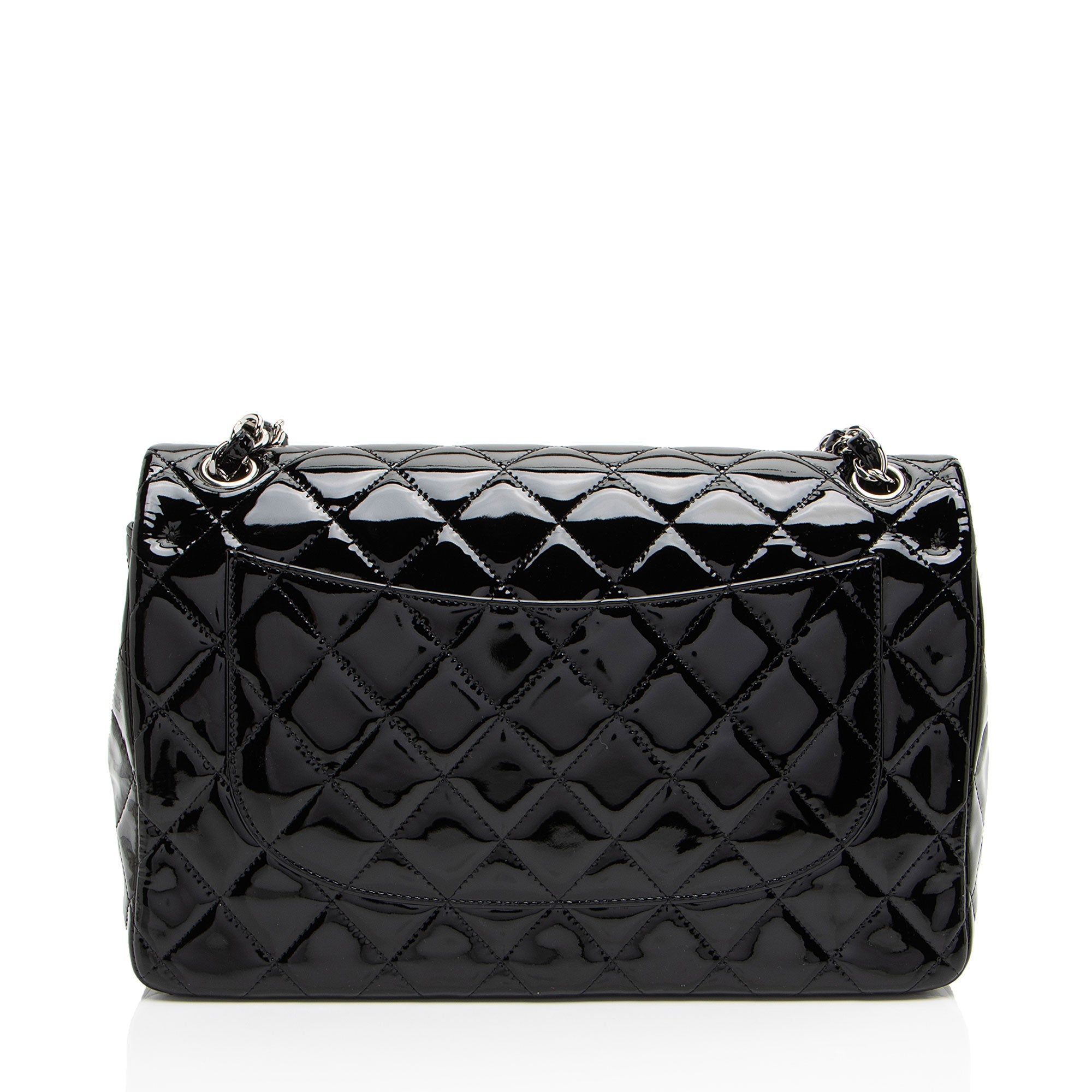 Chanel Patent Leather Classic Jumbo Double Flap Bag