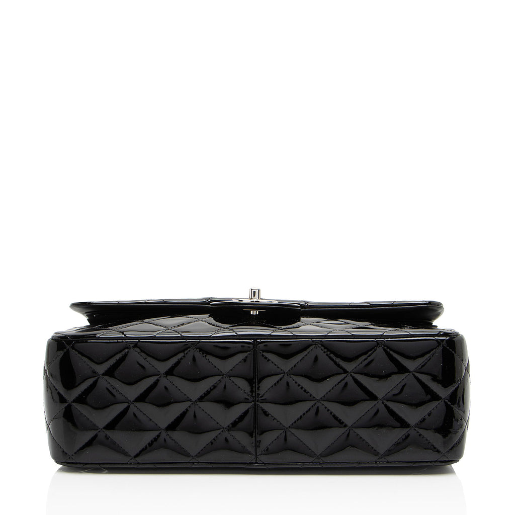 Chanel Patent Leather Classic Jumbo Double Flap Bag