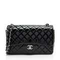 Chanel Patent Leather Classic Jumbo Double Flap Bag