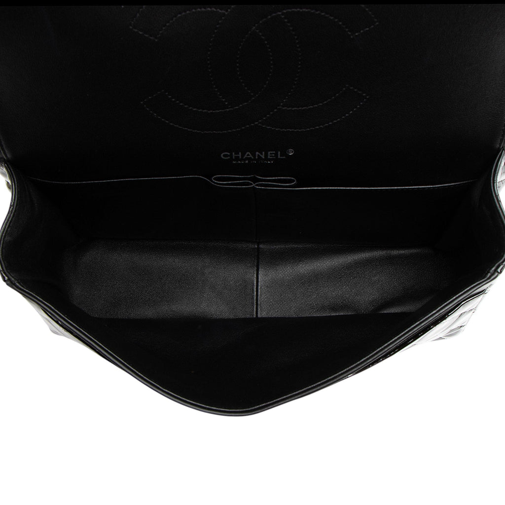 Chanel Patent Leather Classic Jumbo Double Flap Bag