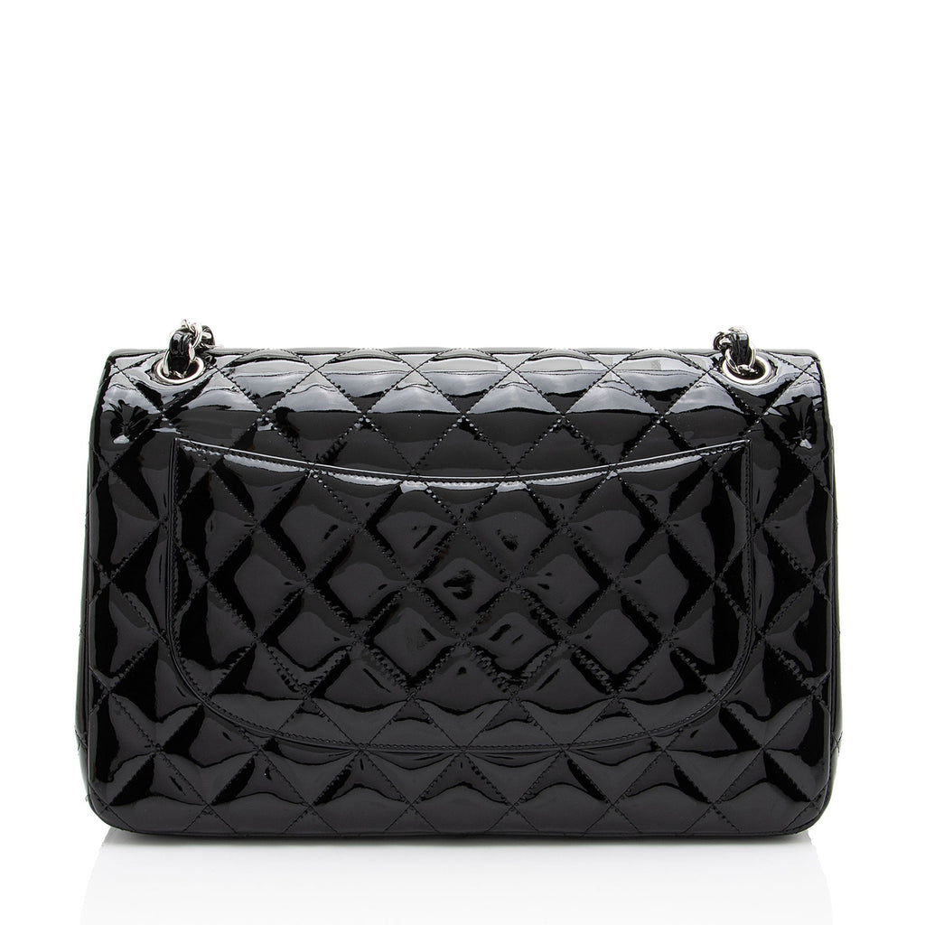 Chanel Patent Leather Classic Jumbo Double Flap Bag