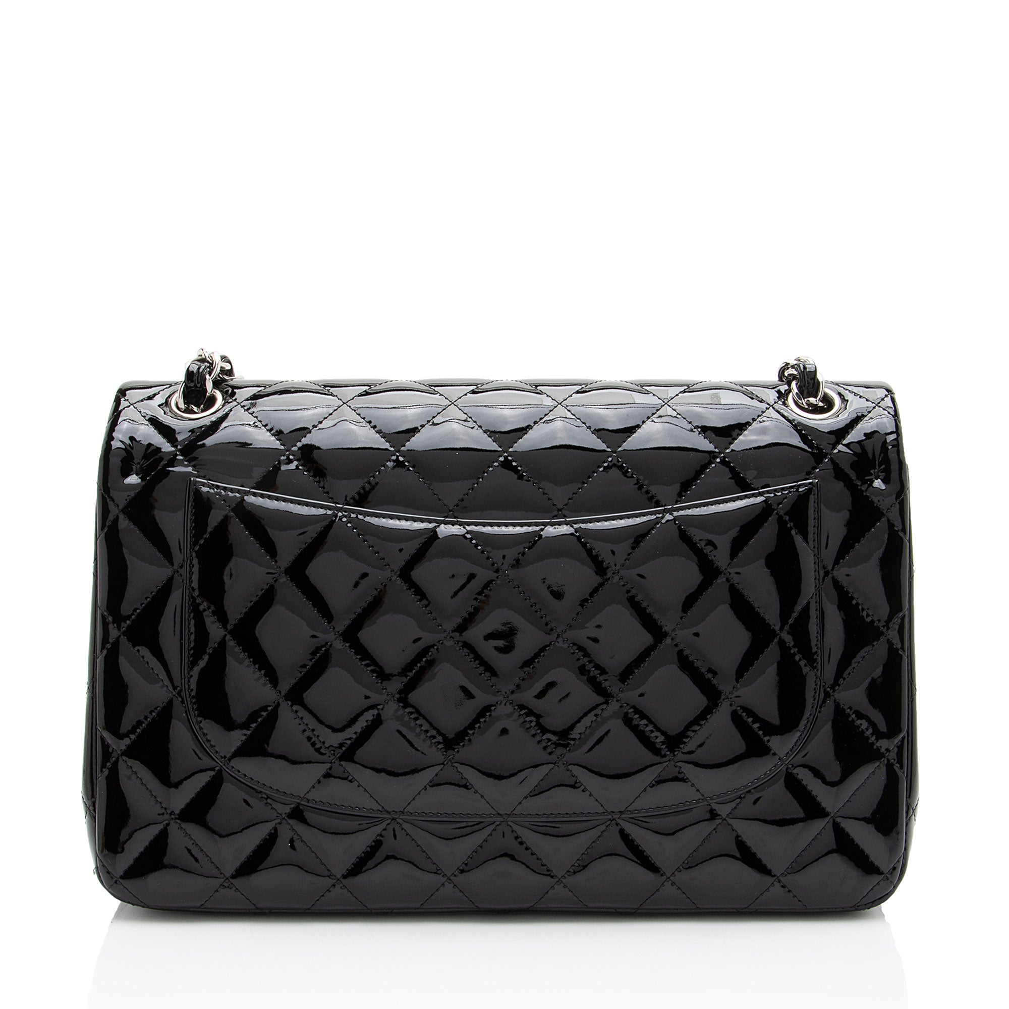 Chanel Patent Leather Classic Jumbo Double Flap Bag