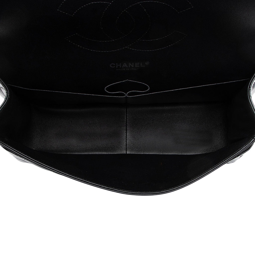Chanel Patent Leather Classic Jumbo Double Flap Bag