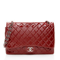 Chanel Patent Leather Classic Maxi Double Flap Bag (SHF-19647)