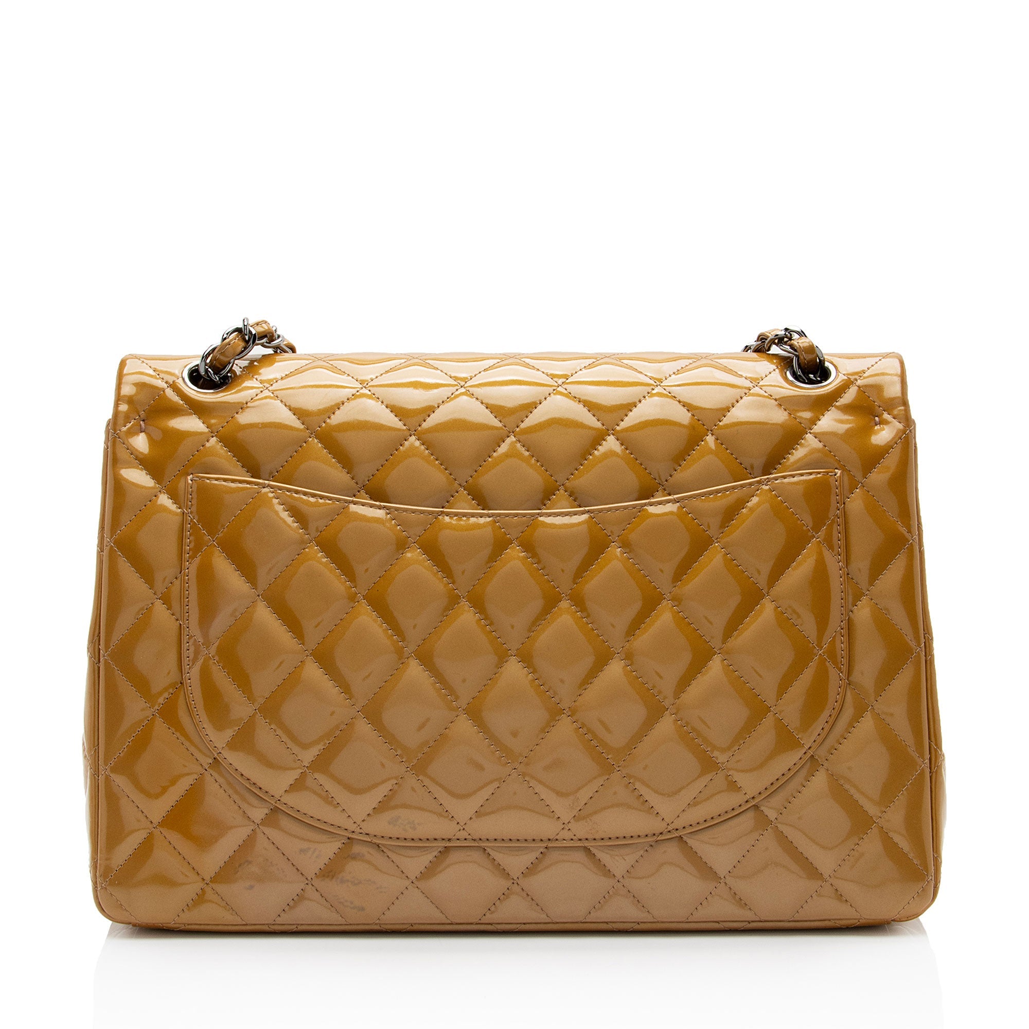 Chanel Patent Leather Classic Maxi Double Flap Bag