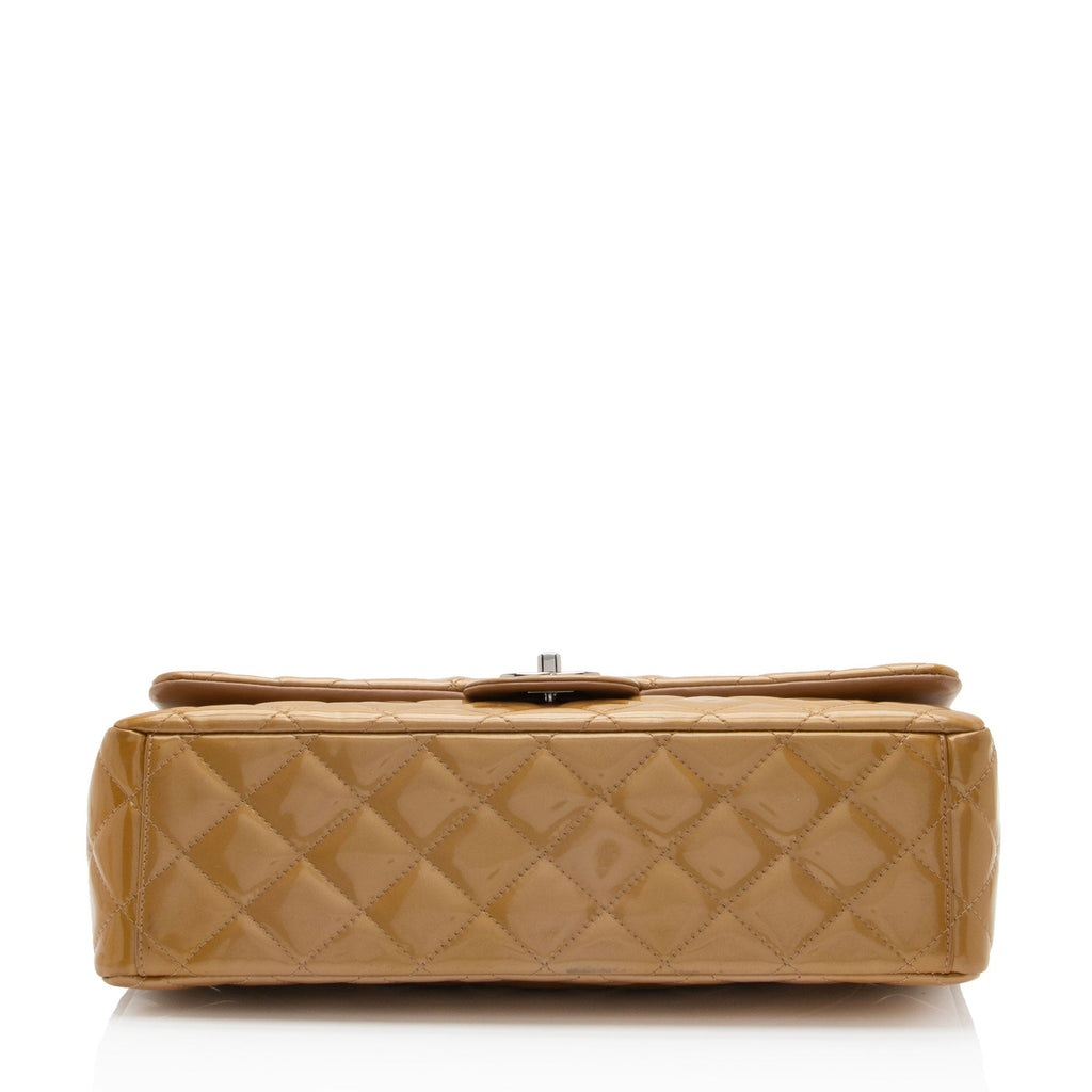 Chanel Patent Leather Classic Maxi Double Flap Bag