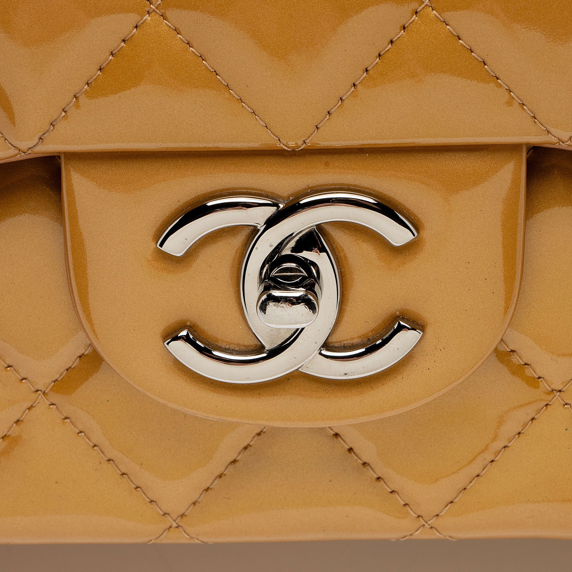 Chanel Patent Leather Classic Maxi Double Flap Bag
