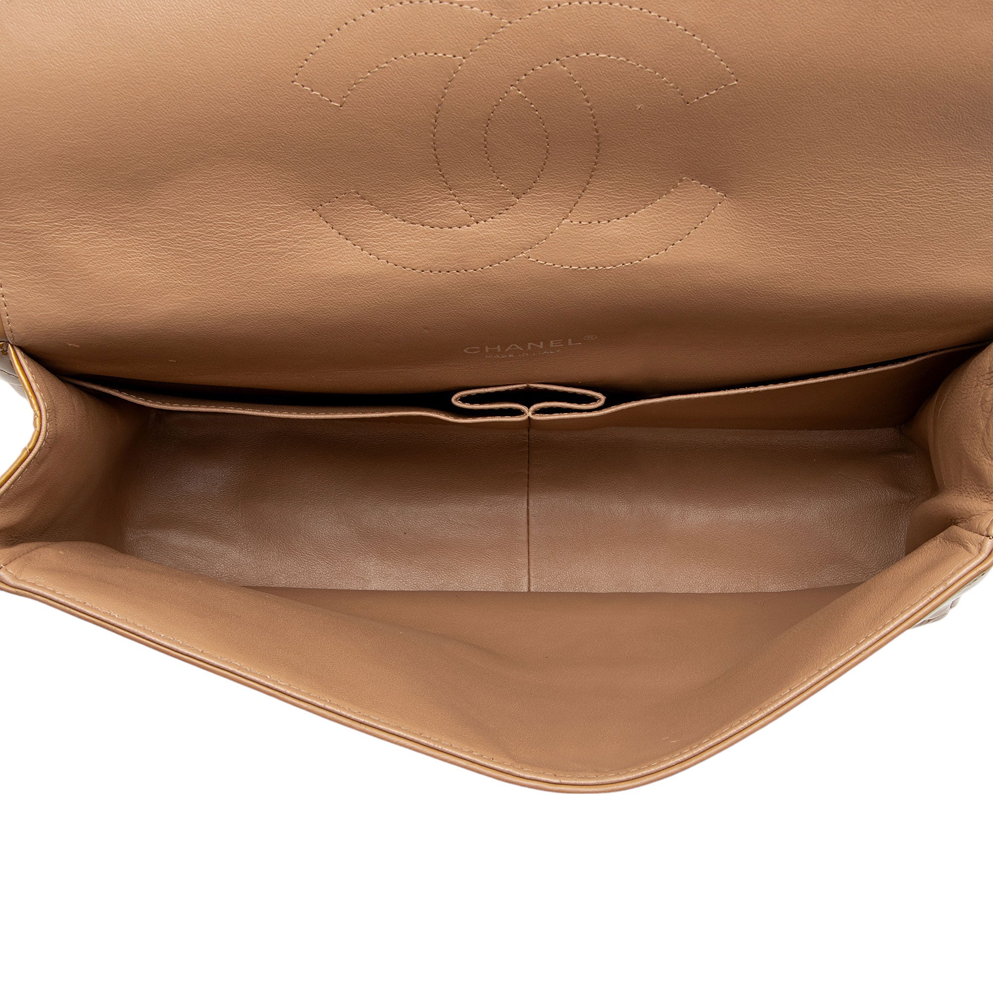 Chanel Patent Leather Classic Maxi Double Flap Bag