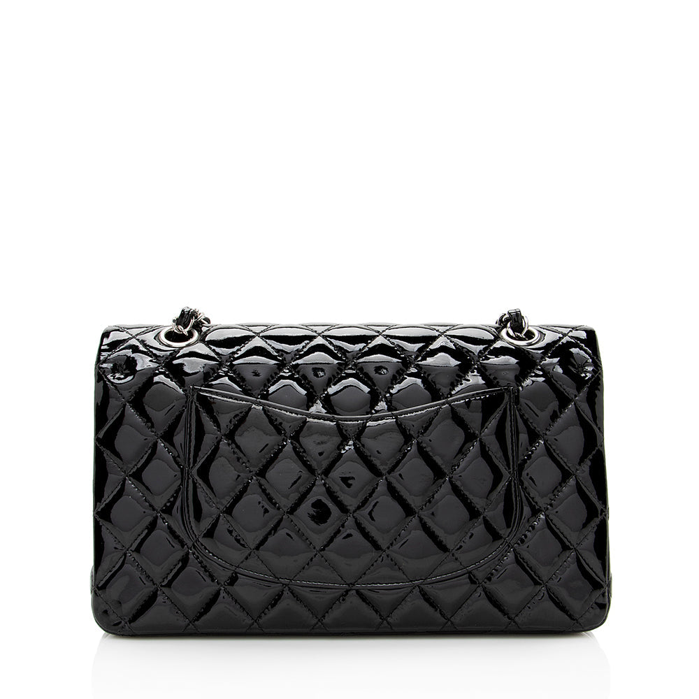 Chanel Patent Leather Classic Medium Double Flap Bag (SHF-20050)