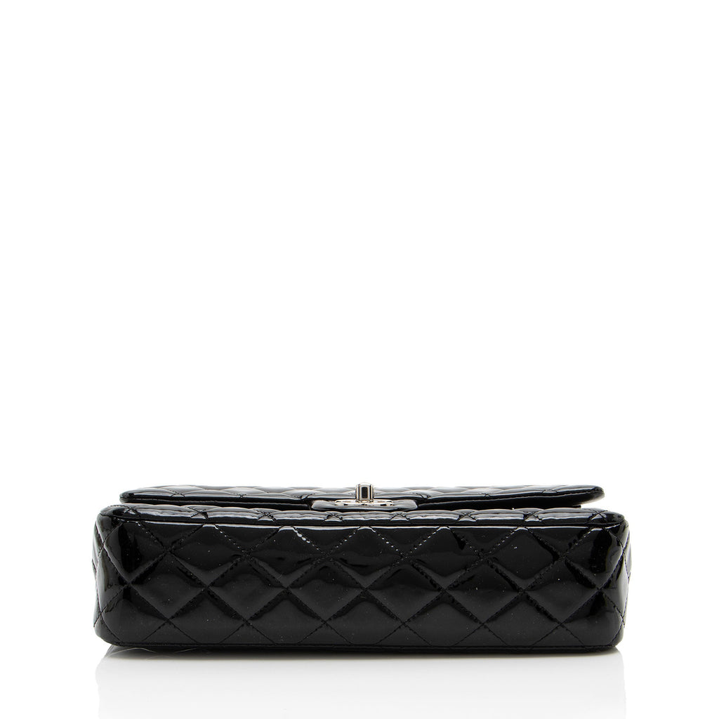 Chanel Patent Leather Classic Medium Double Flap Bag